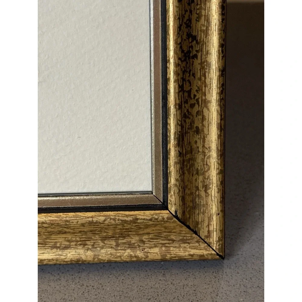 Lot of 2 Ornate Gold Toned Wood Picture Frame 8x10  GUC